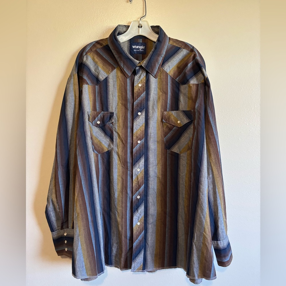 Wrangler Western Striped Shirt in Earth Tones